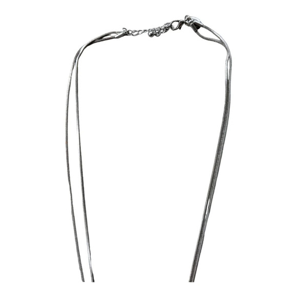 Multi Pendant Style Necklace  Silver Adjustable - Picture 4 of 4